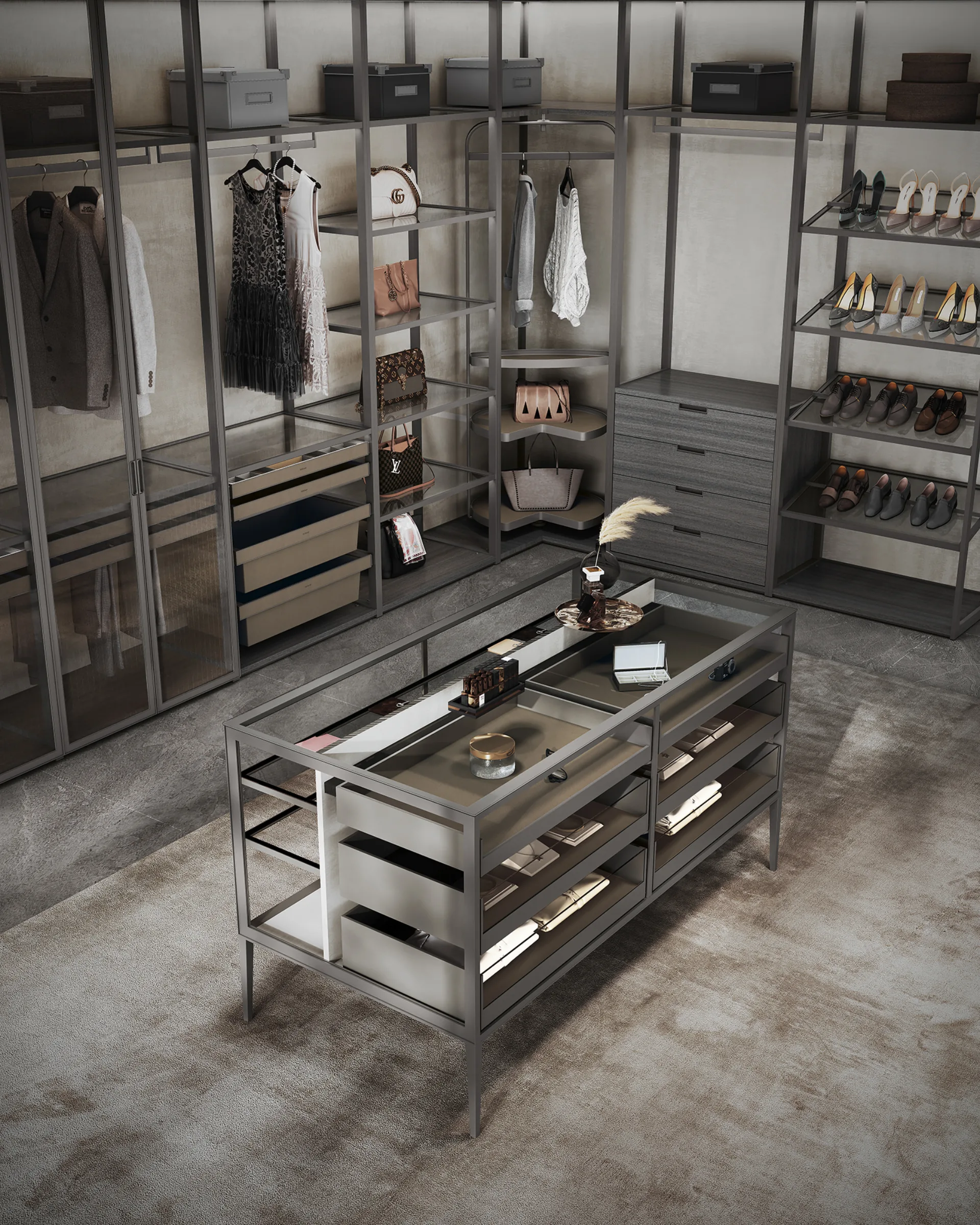 ORVIA Frame-wood Closet — Platinum Ash